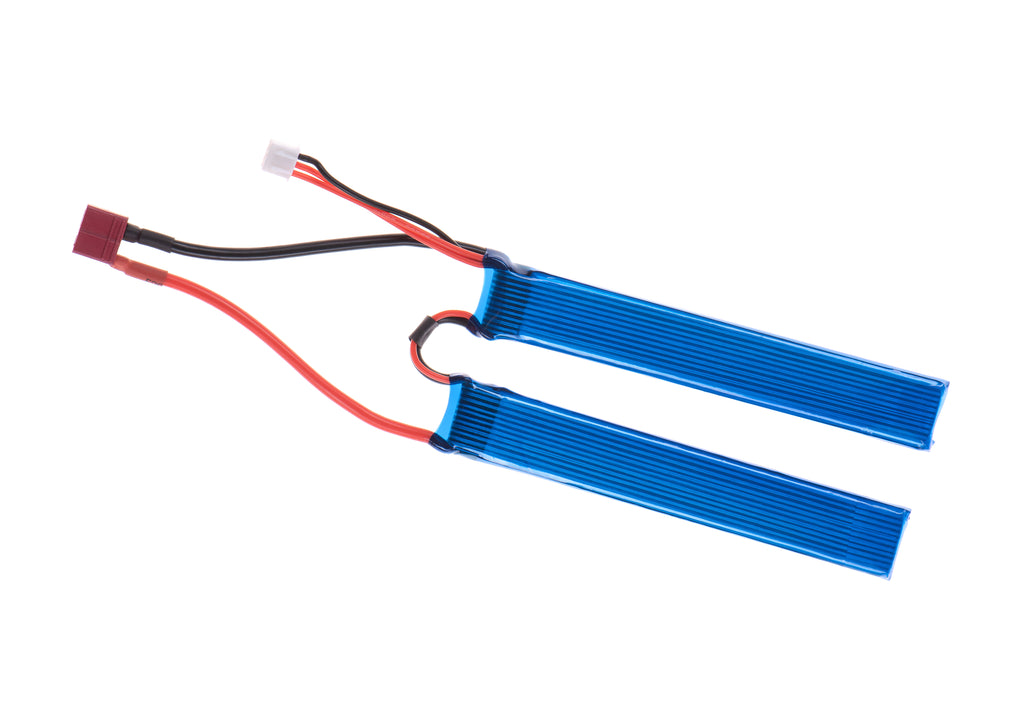 Nimrod Twin Type LiPo zwei blaue Sticks Seitenansicht