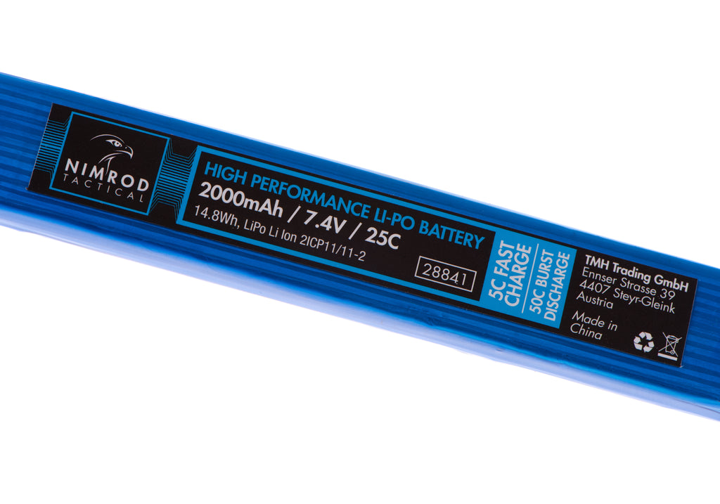Nimrod 2000mAh Airsoft AEG Akku T-Plug Deans Anschluss Detail