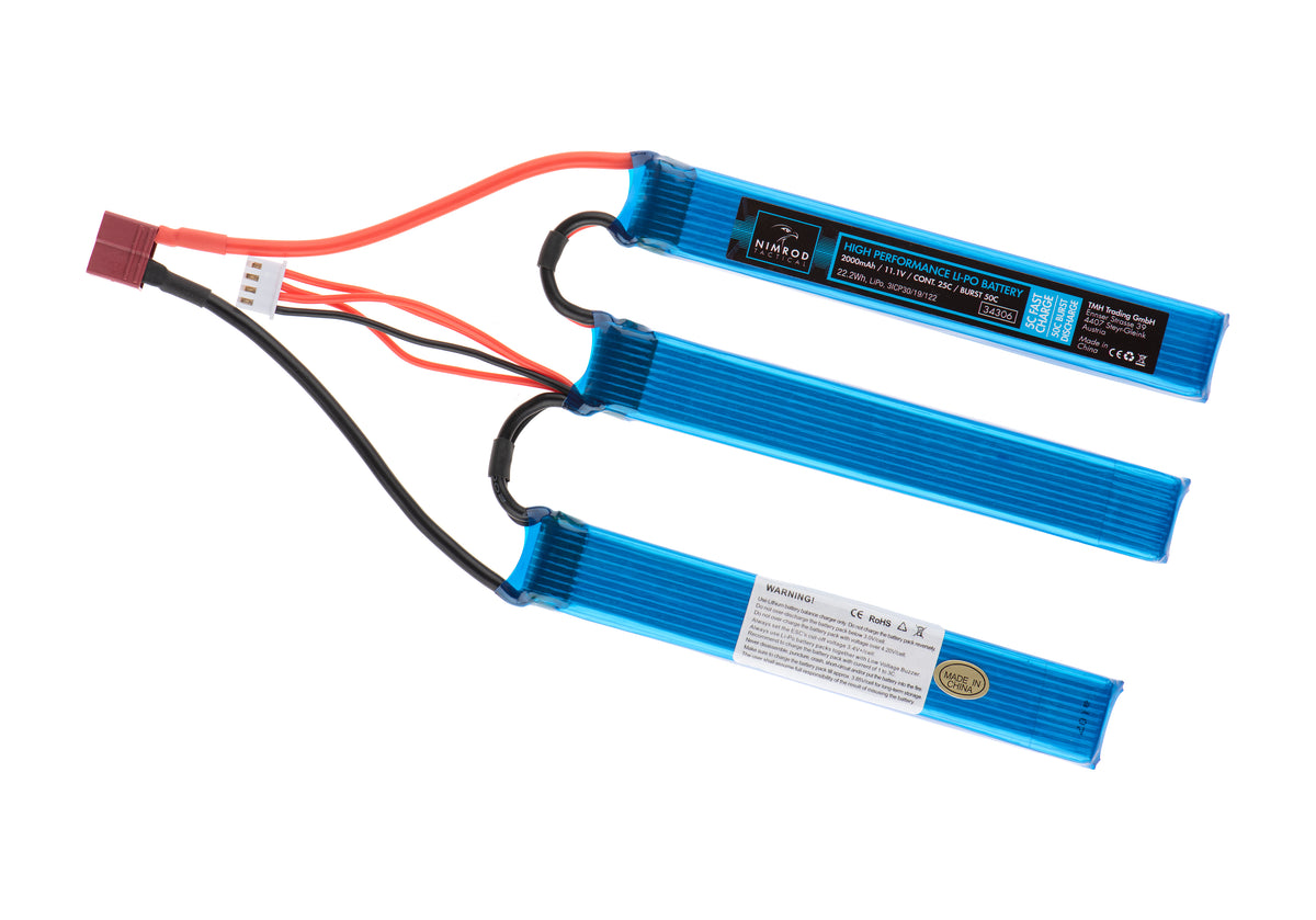 Nimrod LiPo Akku 11.1V 2000mAh 25C Split Type mit T-Plug Stecker