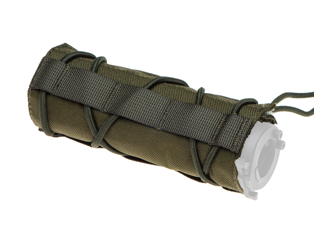 Invader Gear Suppressor Cover 14cm in OD Olive, Cordura mit Bungee-Schnürung, Detailansicht 2
