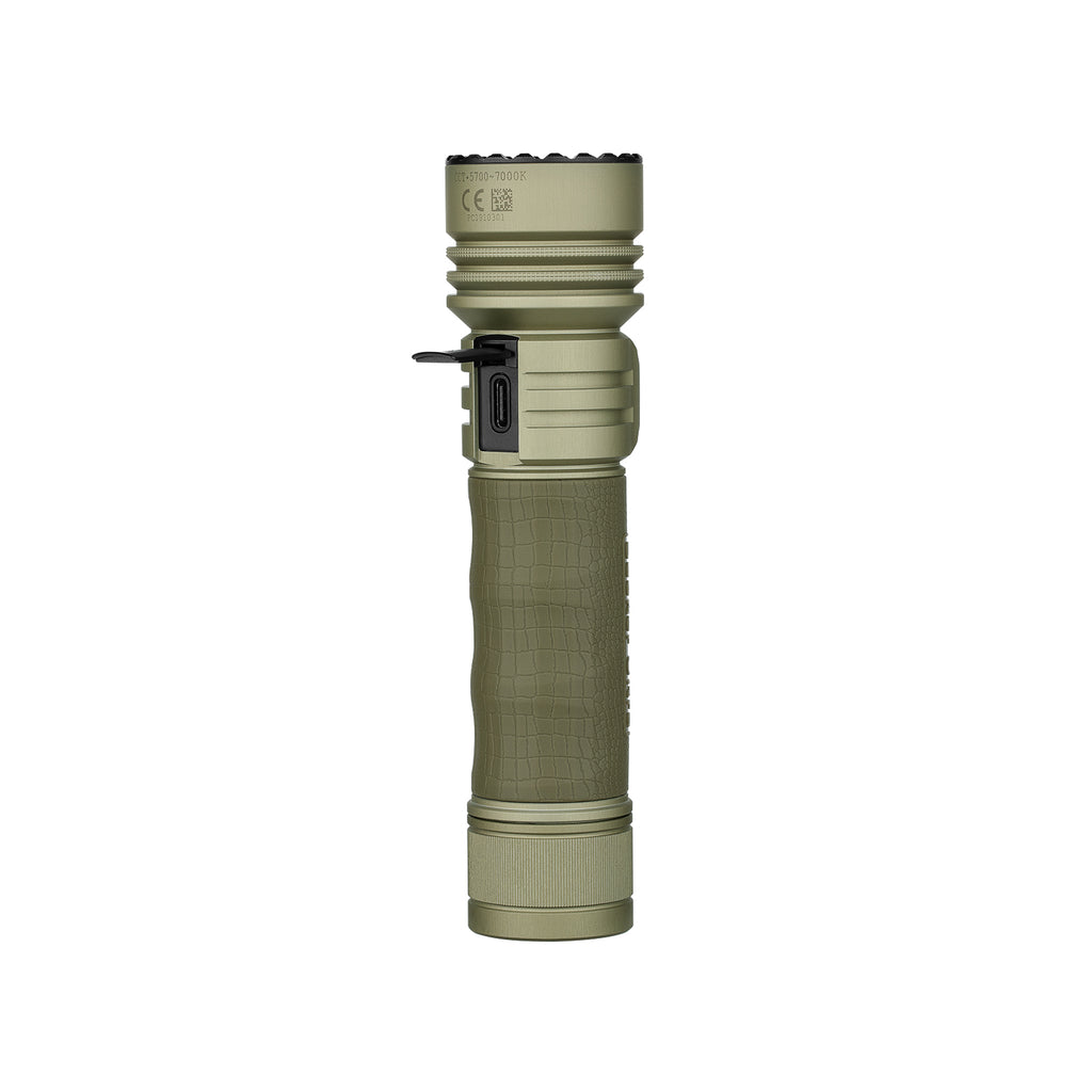 Olight Seeker Ultra rutschfeste Griffstruktur, Detailaufnahme