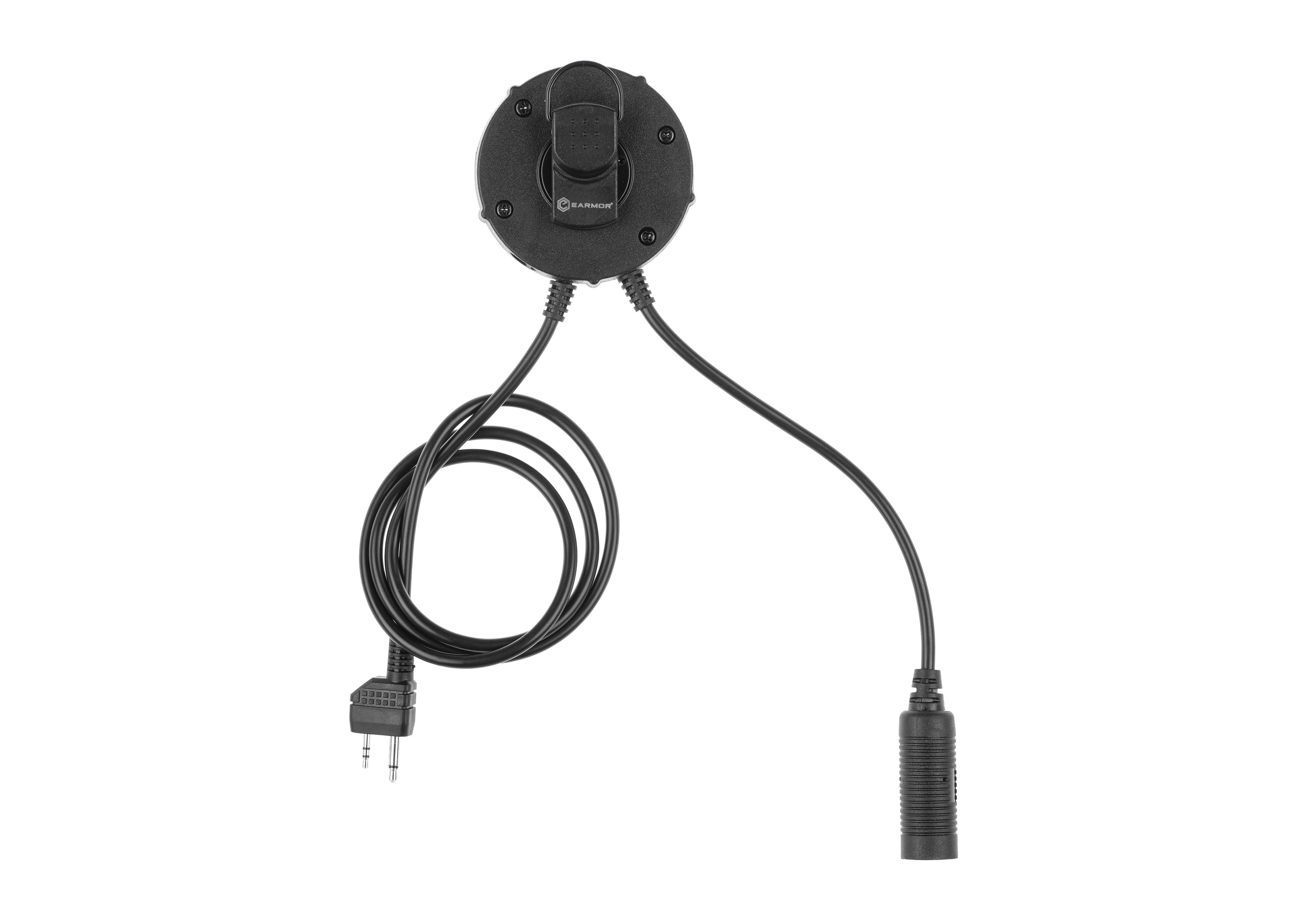 Earmor M55 PTT Midland - Seitenansicht mit Anschlusskabel