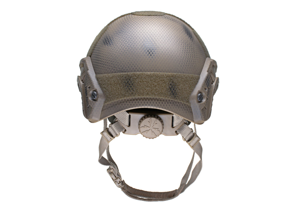 Emerson FAST Helmet MH Replica in Subdued, Rückansicht mit Drehverschluss und 4-Punkt-Kinnriemen