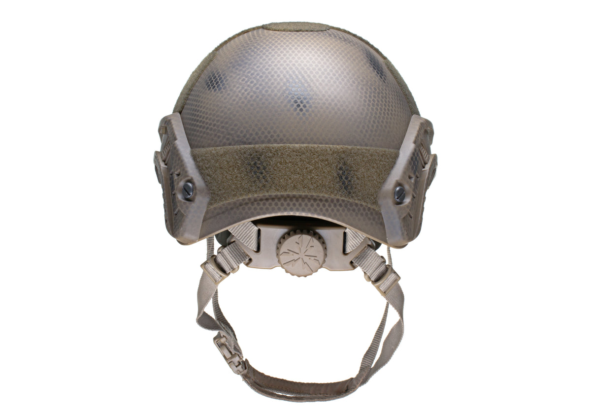 Emerson FAST Helmet MH Replica in Subdued, Rückansicht mit Drehverschluss und 4-Punkt-Kinnriemen