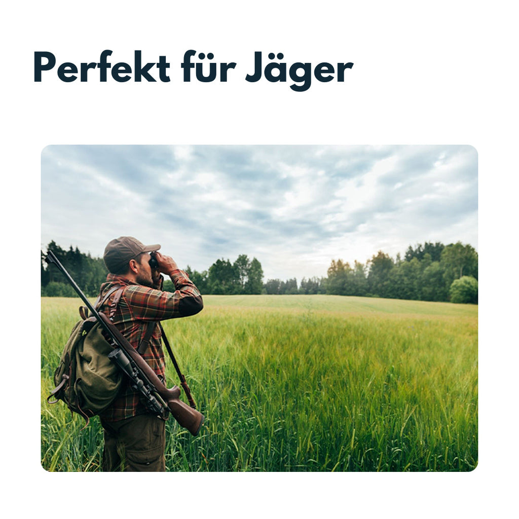 Jäger mit Gewehr im Feld, Vector Optics Forester JR 3-9x40 Einsatzbereich