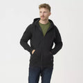 Urban Hoodie Lite Fullzip Schwarz Rückseite