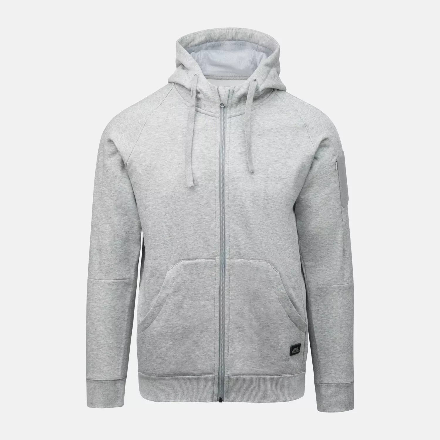 Urban Hoodie Lite Fullzip Hellgrau Melange