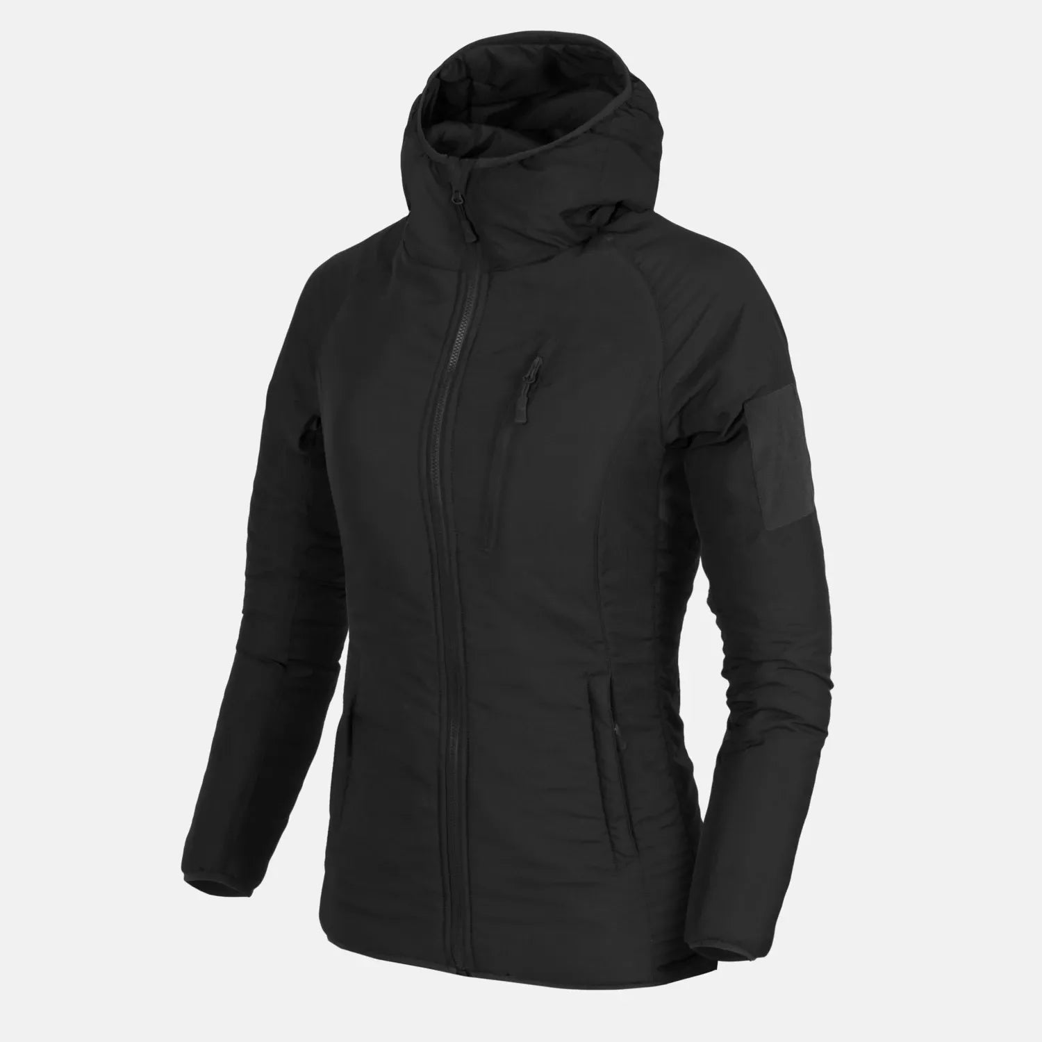 Helikon Damen Wolfhound Hoodie Jacke Windpack Nylon Schwarz Vorderansicht