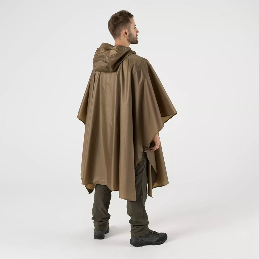 Lightweight Poncho Olive Green Detail Material