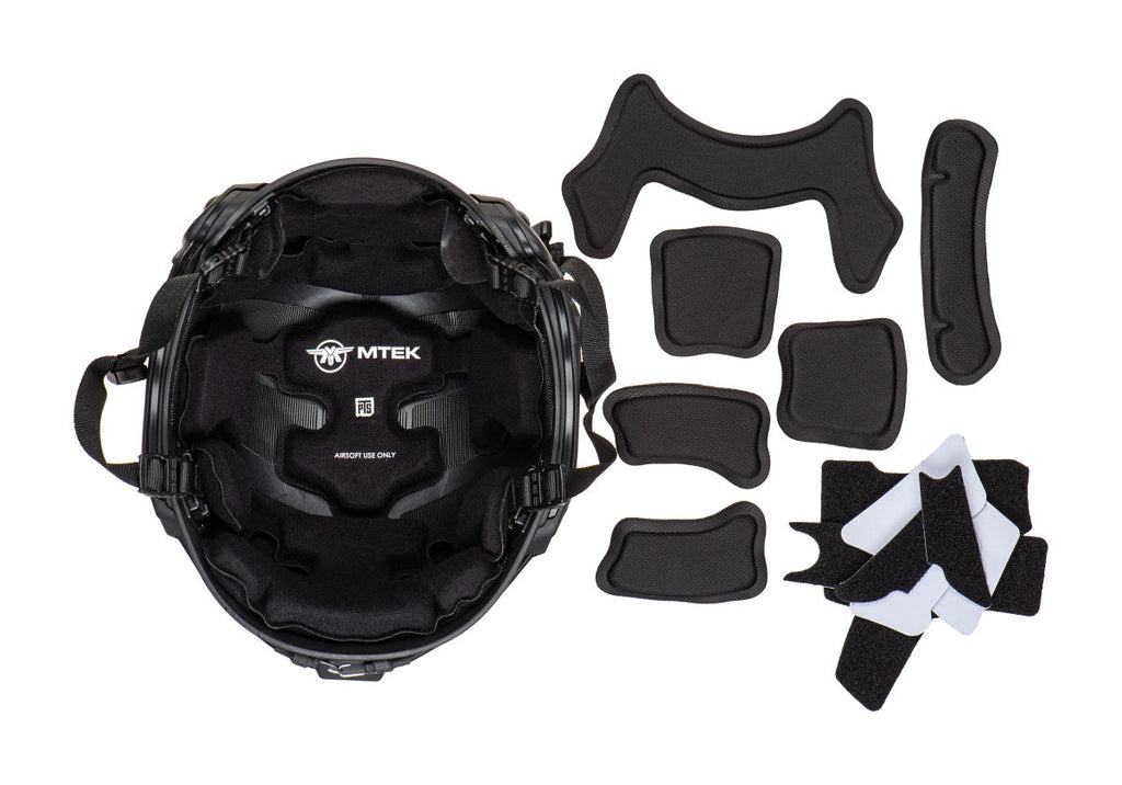 PTS MTEK Flux Helmet Schwarz Top