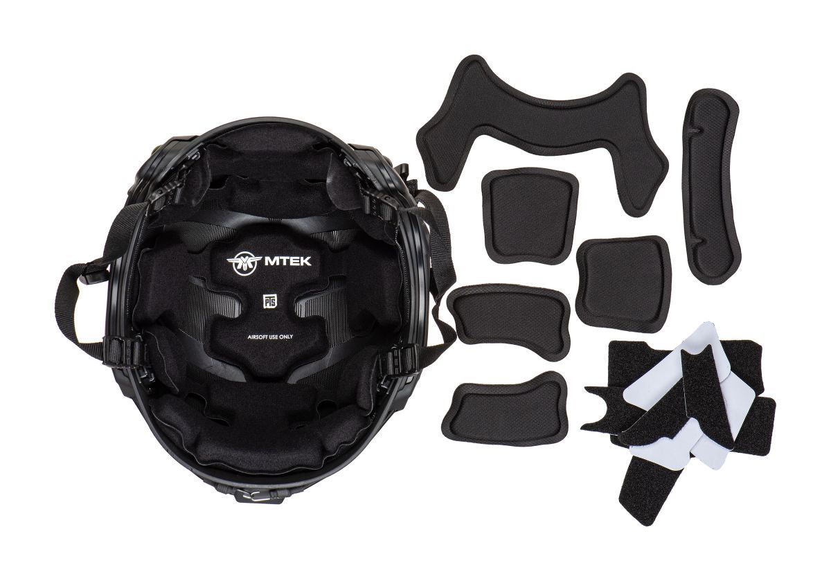 PTS MTEK Flux Helmet Schwarz Top