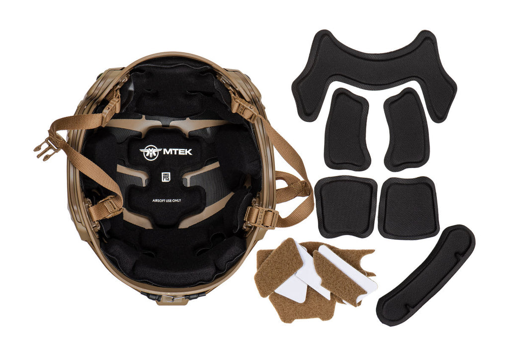 PTS MTEK Flux Helmet Tan Top