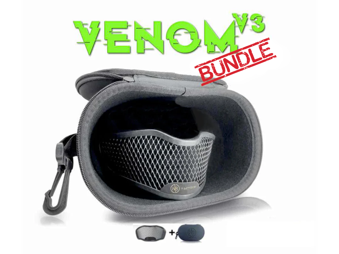 NB-Tactical Ghost Mask Venom V3 Frontansicht mit Case
