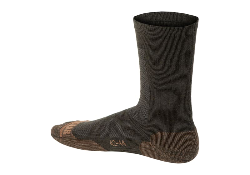 Clawgear Merino Crew Socks Oliv Seitenansicht