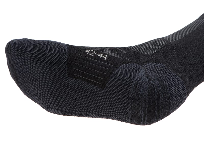 Clawgear Merino Crew Socks Schwarz Detail Strickstruktur