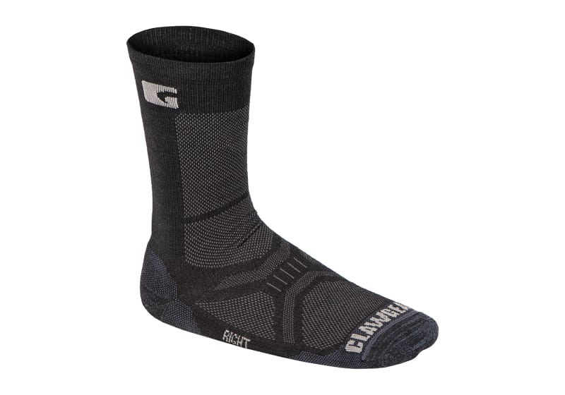 Clawgear Merino Crew Socks Schwarz, taktische Merinowolle Socke