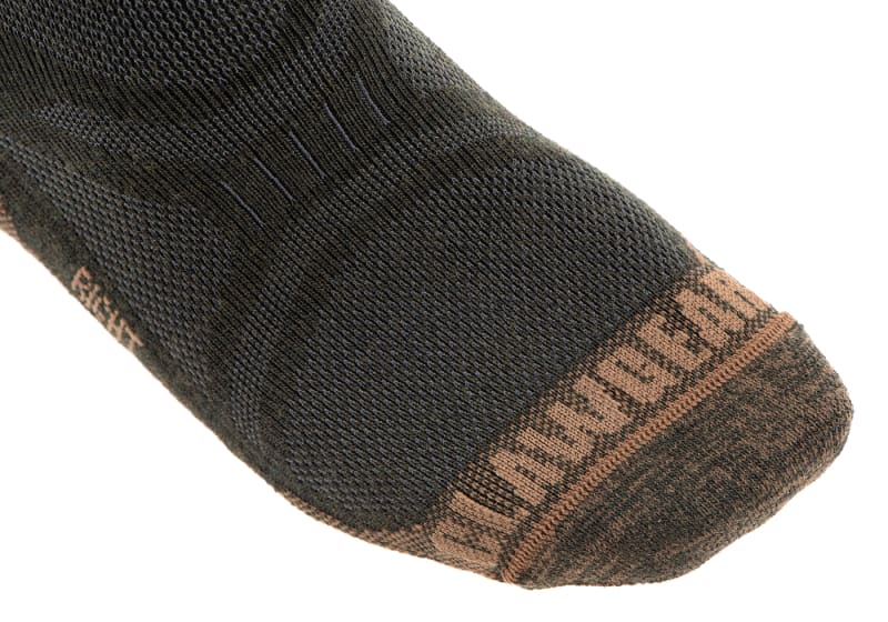 Clawgear Merino Crew Socks Oliv Ferse und Zeh