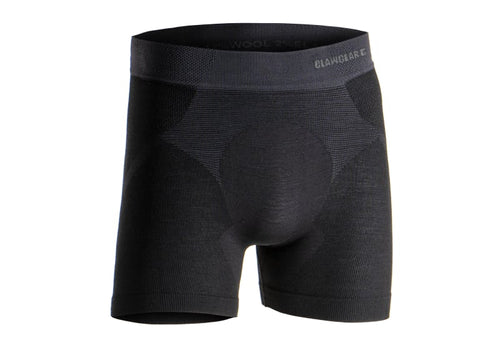 Clawgear Merino Seamless Boxer Schwarz, nahtlose Merino Boxershorts