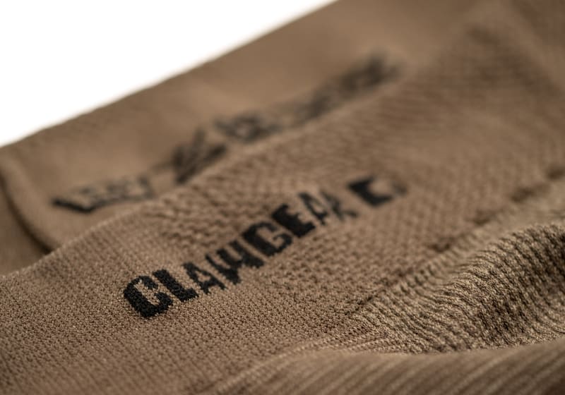 Clawgear Merino Seamless Boxer Stonegrey Olive Bund Detail