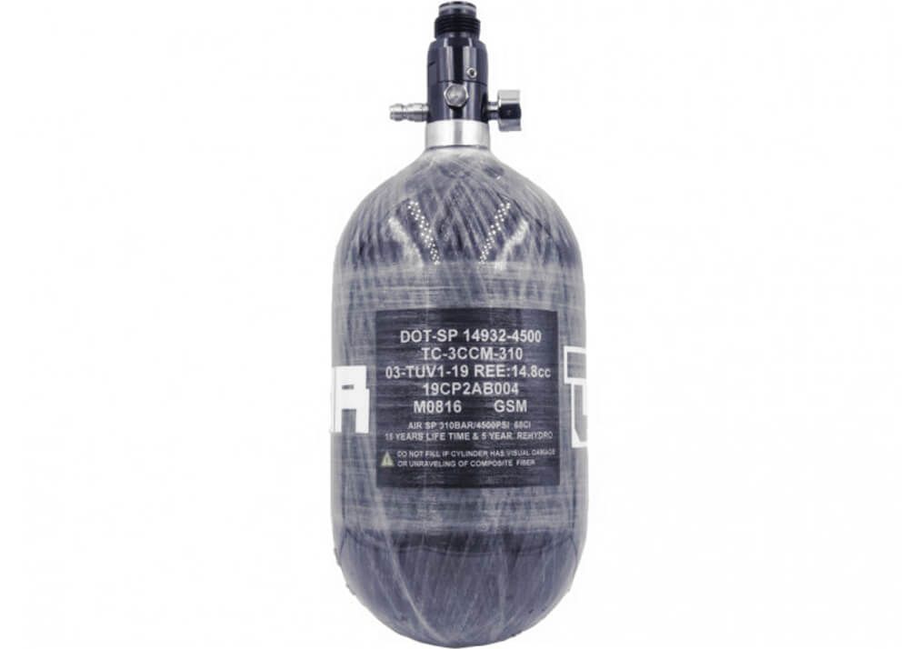 Dominator 68/4500 HPA Carbon Tank Rückansicht