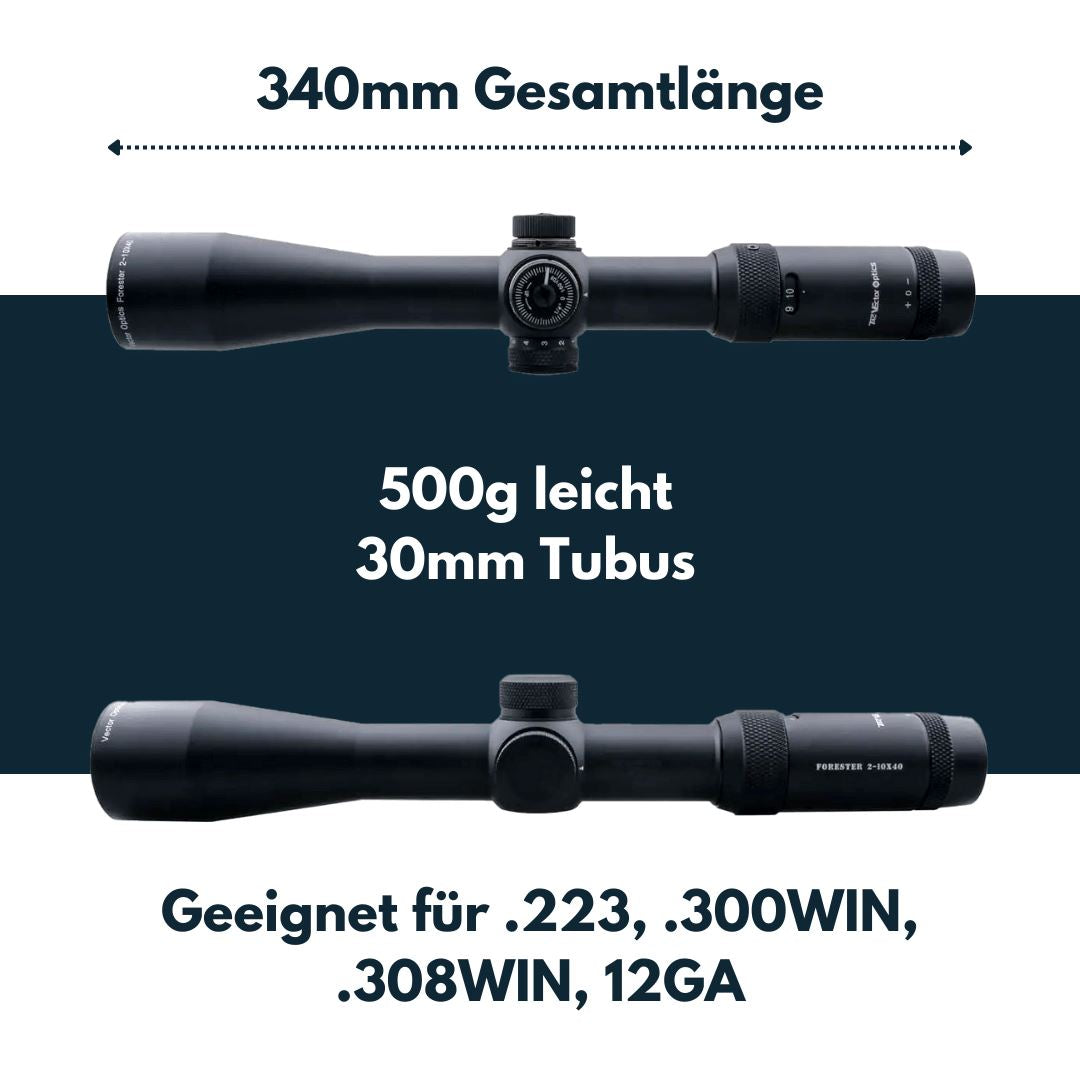 Vector Optics Forester 2-10x40 Reticle VDF-2 Absehen